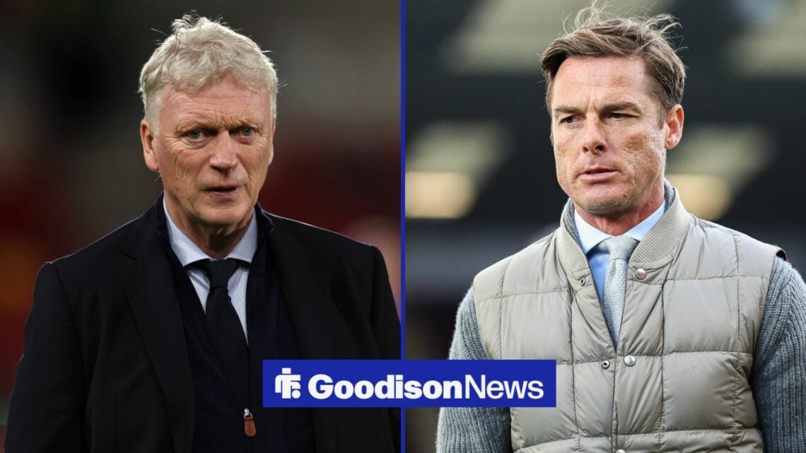 David Moyes and Scott Parker stood alongside each other.