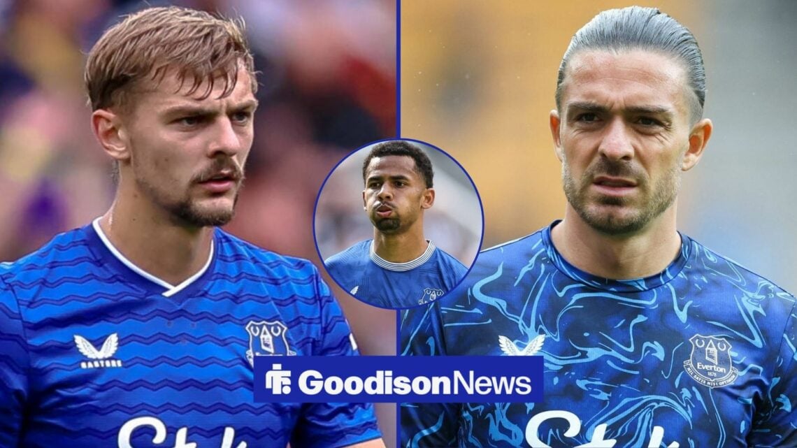 Jack Grealish and Kiernan Dewsbury-Hall with Iliman Ndiaye in frame