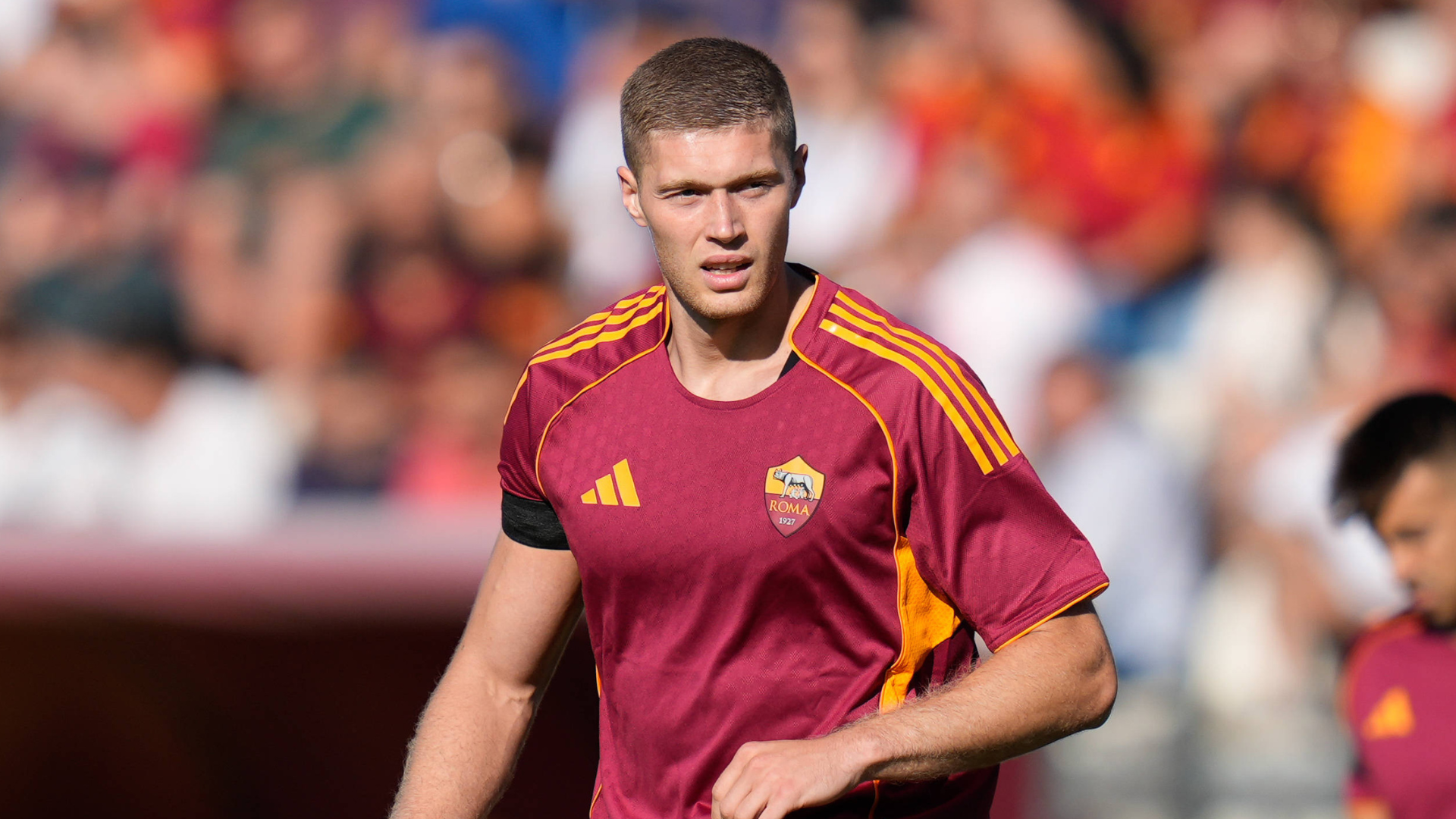 Artem Dovbyk playing for Roma