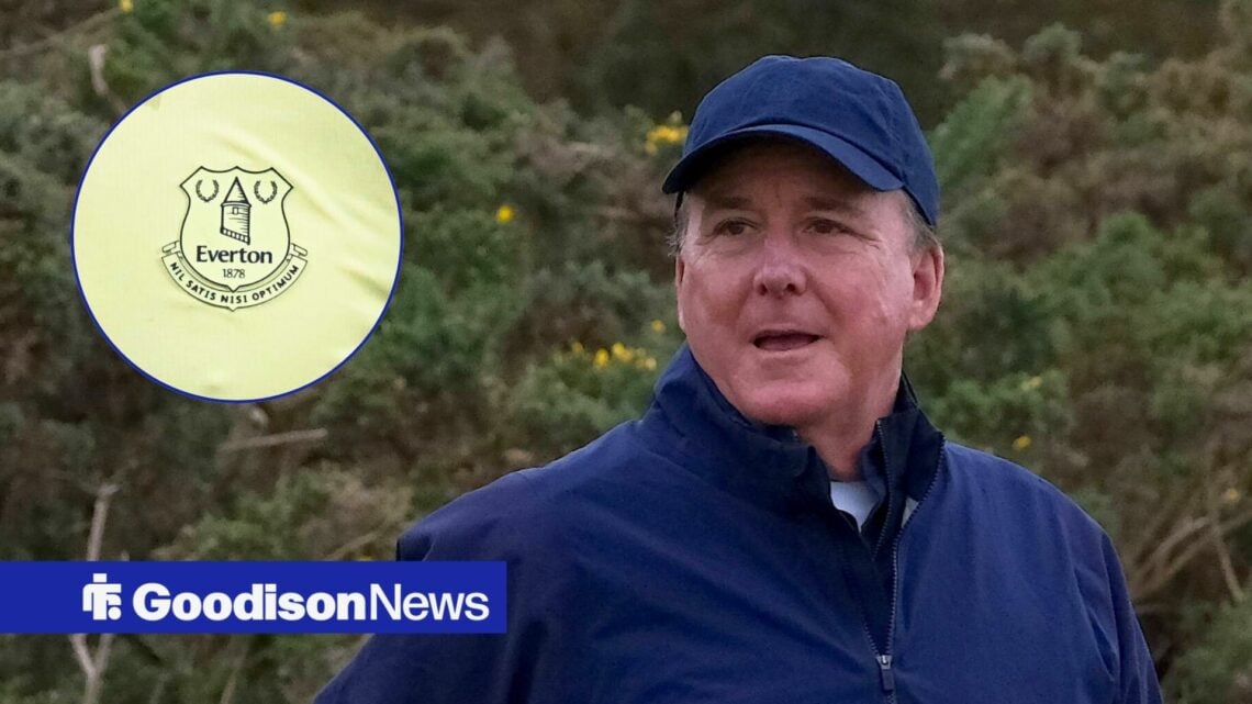 Dan Friedkin and Everton badge in circular inset