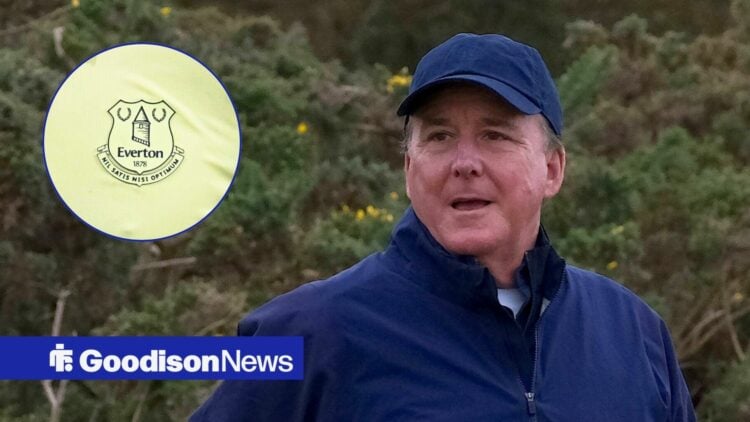 Dan Friedkin and Everton badge in circular inset