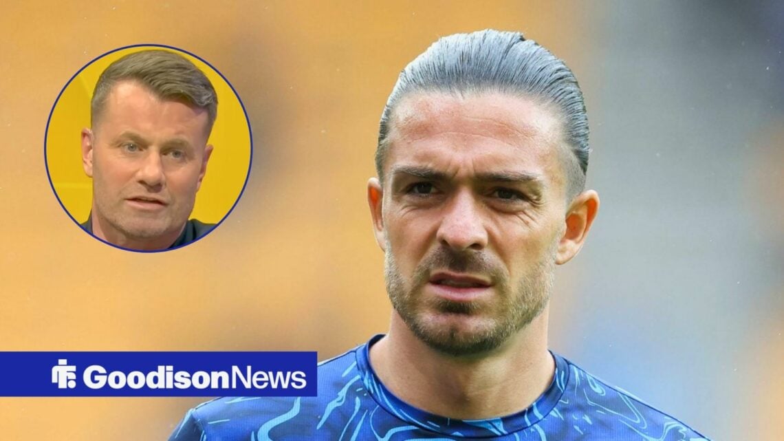 Everton forwrad Jack Grealish and Shay Given in circular inset