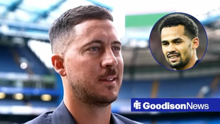 Chelsea icon Eden Hazard and Everton forward Iliman Ndiaye