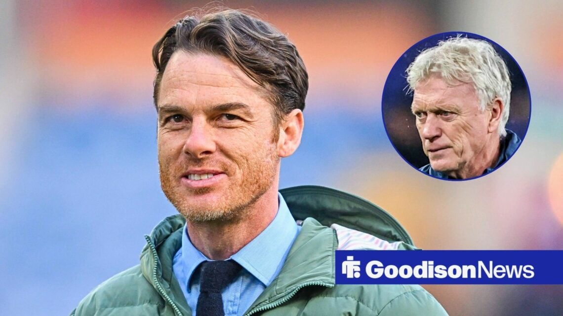 Burnleymanager Scott Parker and Everton boss David Moyes in circular inset