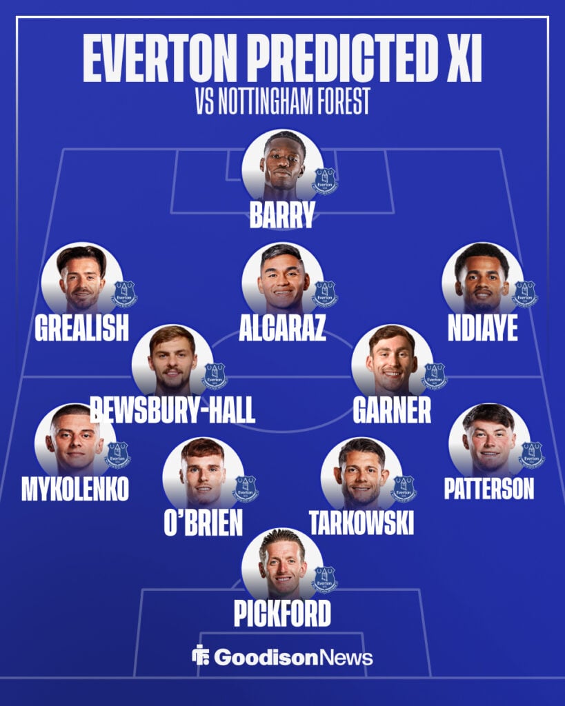 Everton predicted XI vs Nottingham Forest