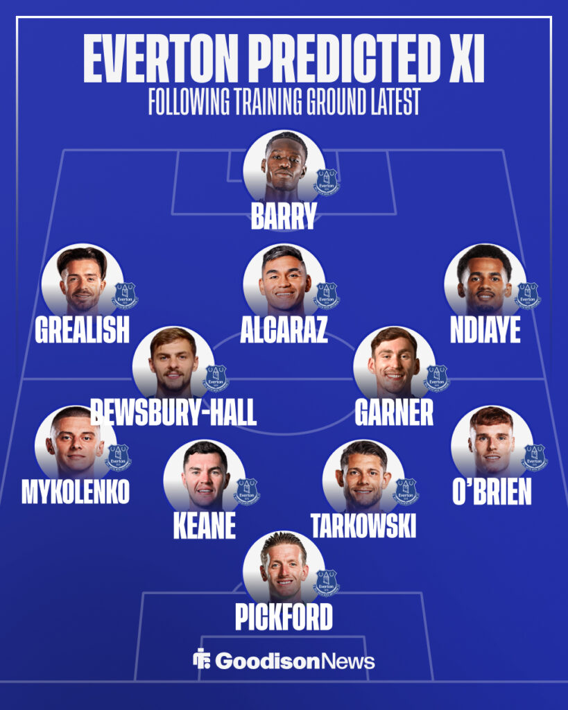 Everton lineup graphic