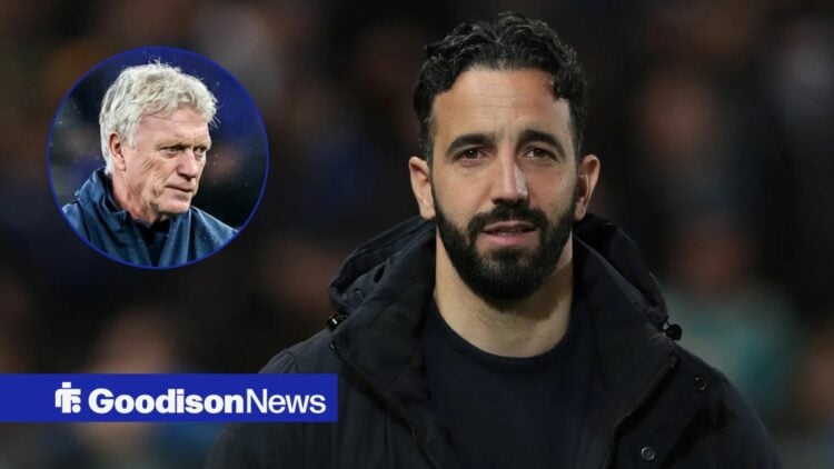 David Moyes next to Ruben Amorim