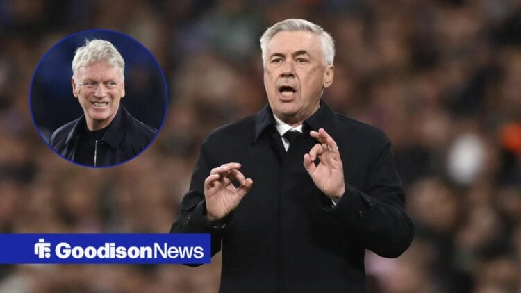 David Moyes next to Carlo Ancelotti
