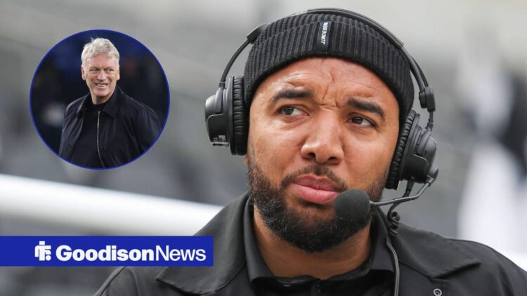 David Moyes next to Troy Deeney