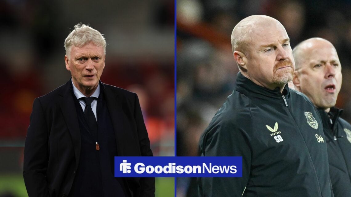 A split image of Everton boss David Moyes and Sean Dyche