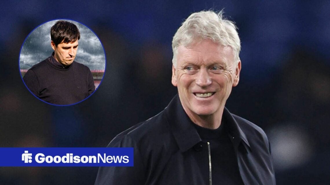 David Moyes next to Andoni Iraola