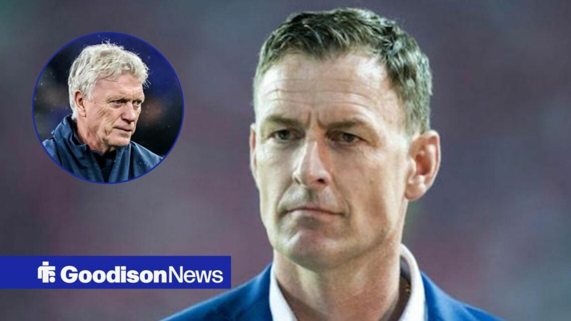 David Moyes next to Chris Sutton