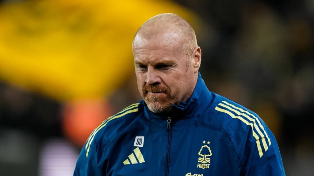 Sean Dyche in a Nottingham Forest jacket