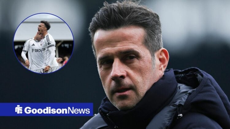 Marco Silva with Fulham's Antonee Robinson inset