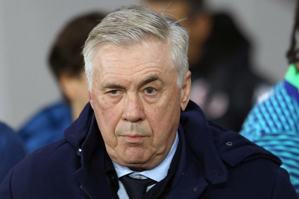 Carlo Ancelotti raises an eyebrow