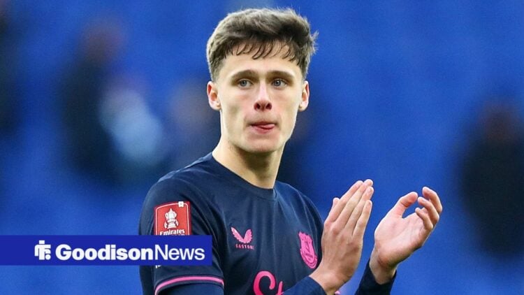 Harrison Armstrong playing for Everton