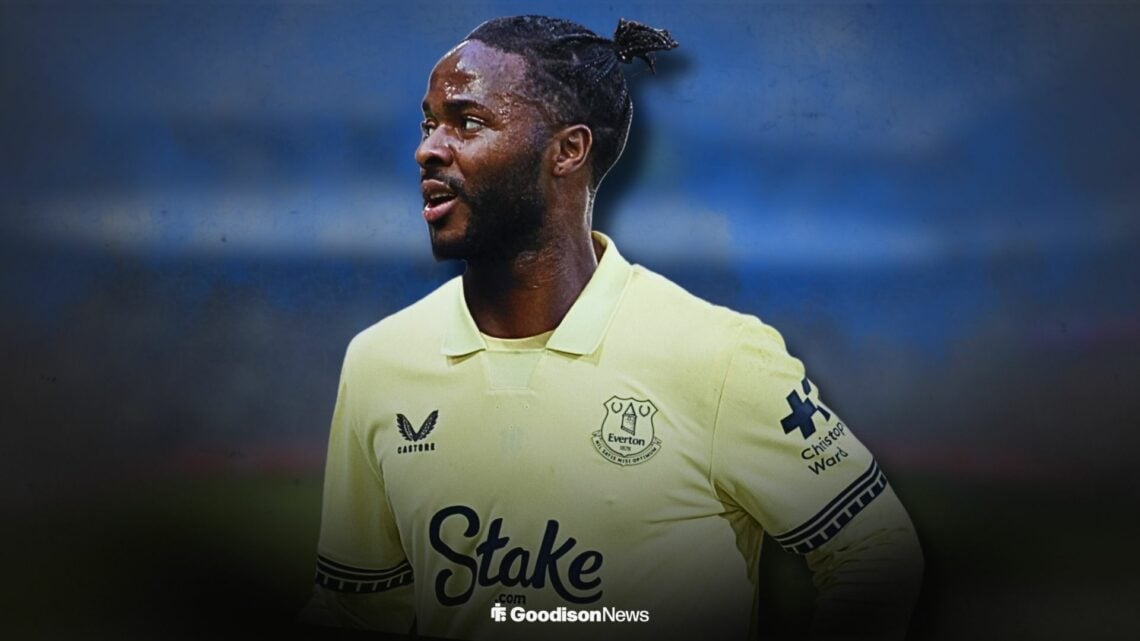 Raheem Sterling in an Everton shirt