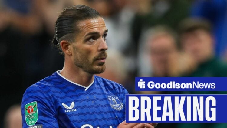 Jack Grealish in an Everton kit