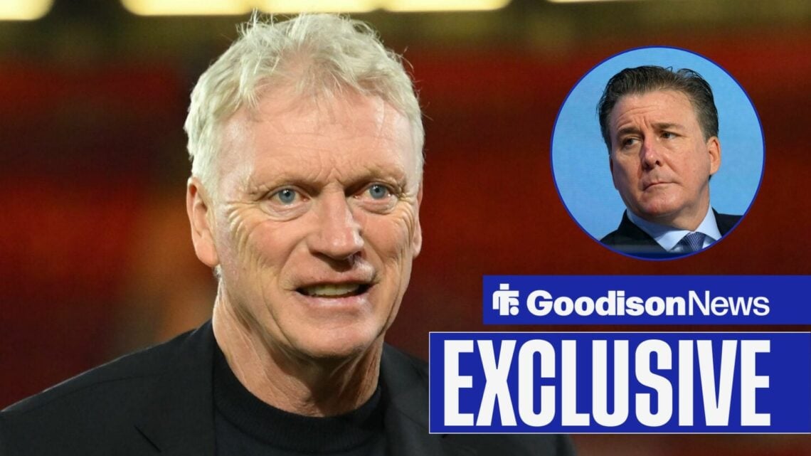 David Moyes alongside a circle inset of Dan Friedkin.