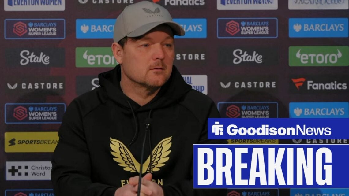 Brian Sorensen in an Everton press conference