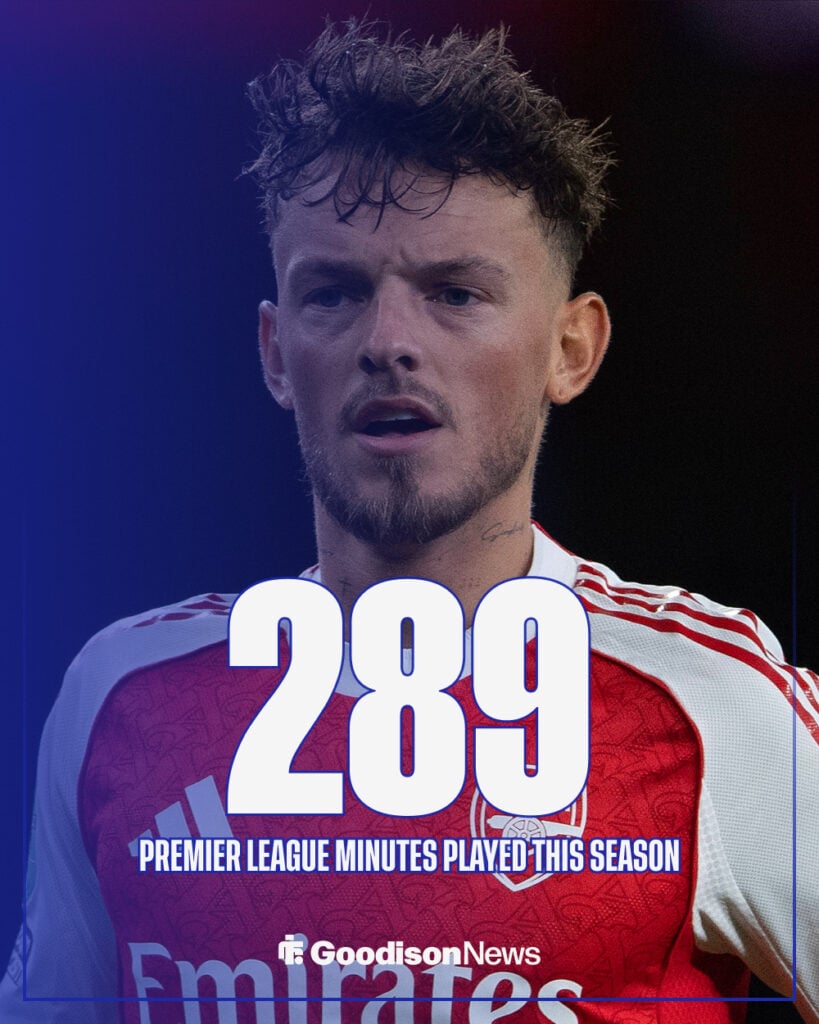Minutes played by Everton target Ben White in Premier League this season