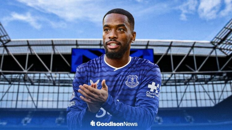 Ivan Toney in an Everton shirt.