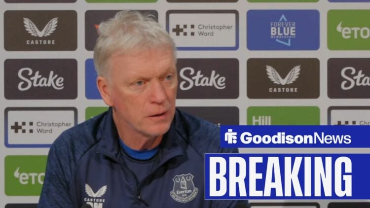 Everton manager David Moyes in press conference