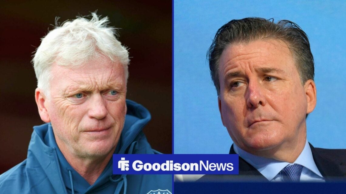 Everton manager David Moyes and Dan Friedkin side by side