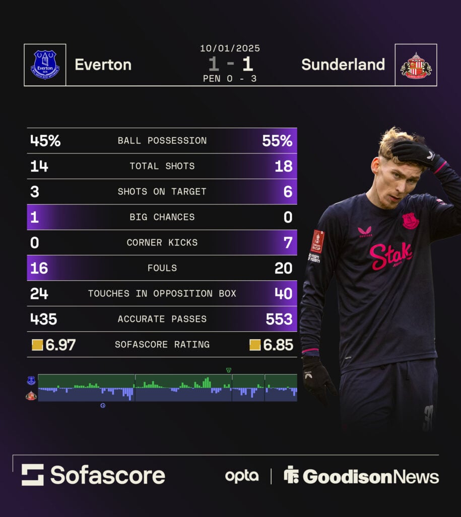 Everton vs Sunderland stats.
