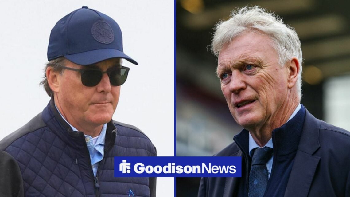 Dan Friedkin and Everton boss David Moyes.