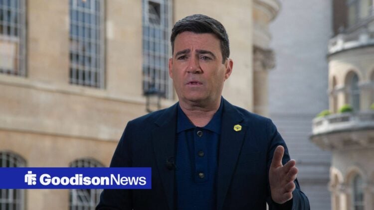 Andy Burnham gives a speech