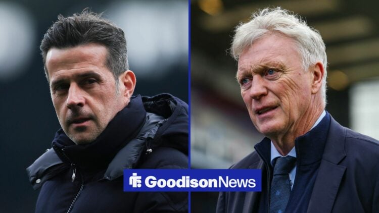 Marco Silva and David Moyes in a split image