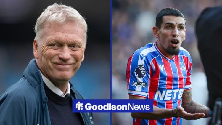 Split image of Everton boss David Moyes and Crystal Palace's Daniel Munoz