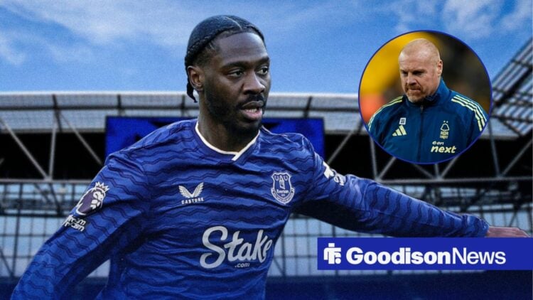 Everton target Ola Aina, Sean Dyche in inset.