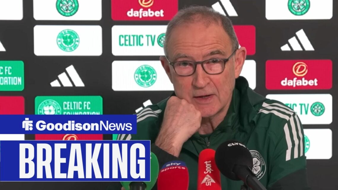 Martin O'Neill speaking in a press conference