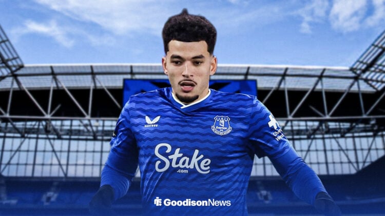 Genk defender Zakaria El Ouahdi in Everton home kit