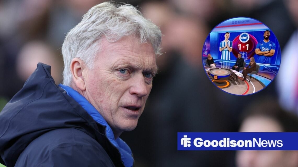 David Moyes looking angrily at Match of the Day presenters.