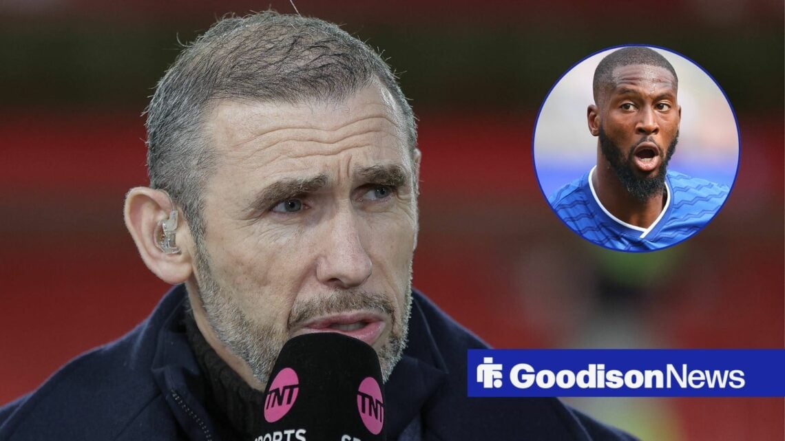 Martin Keown alongside a circle inset of Beto.