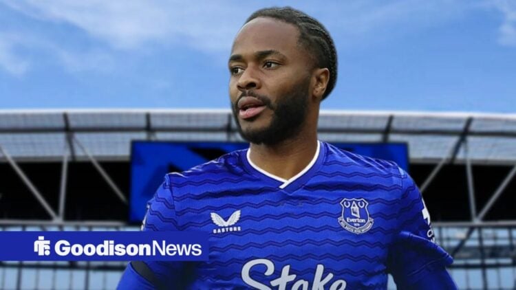 Raheem Sterling in an Everton shirt