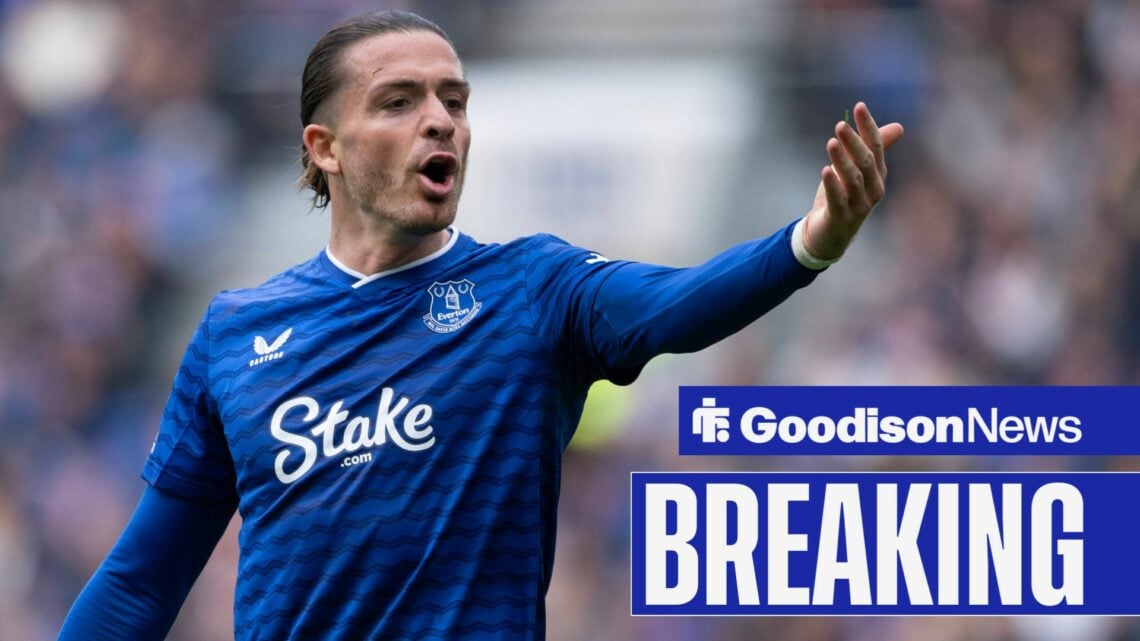 Jack Grealish playing for Everton