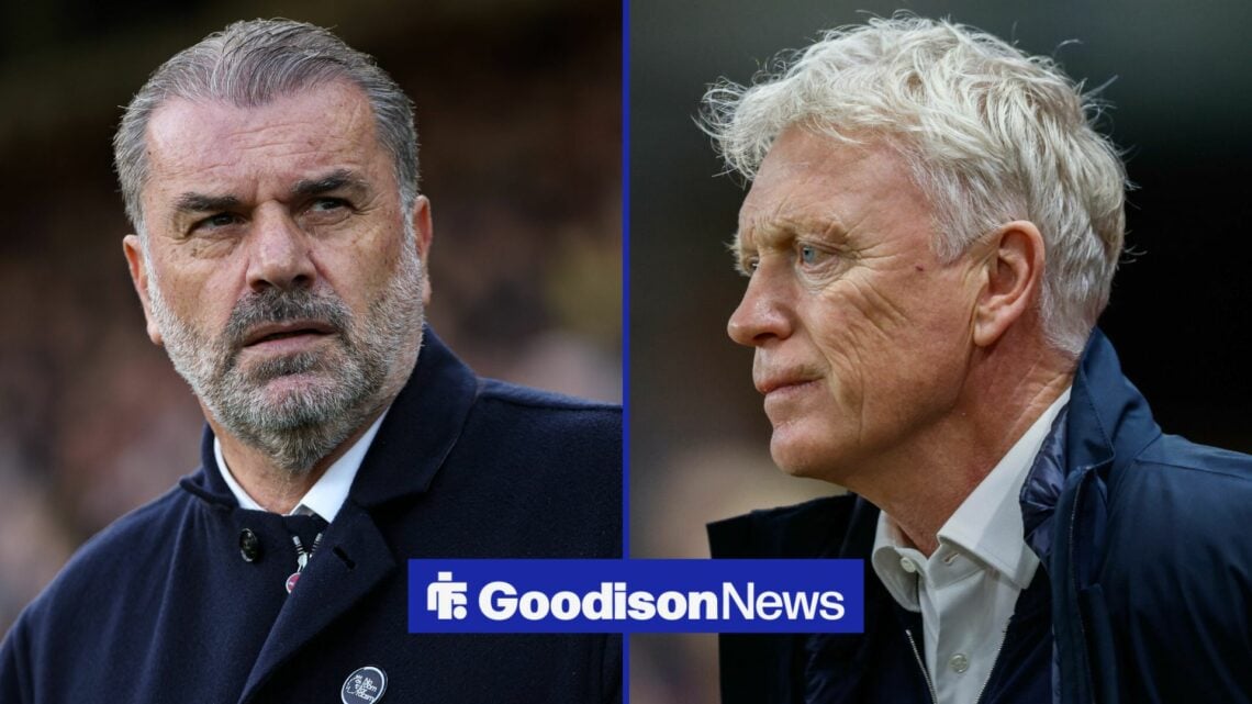 Ange Postecoglou looking towards David Moyes