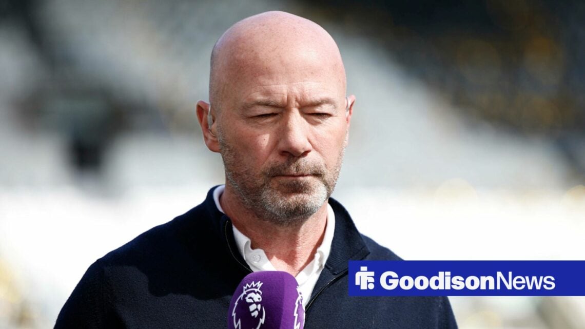 Alan Shearer looks on