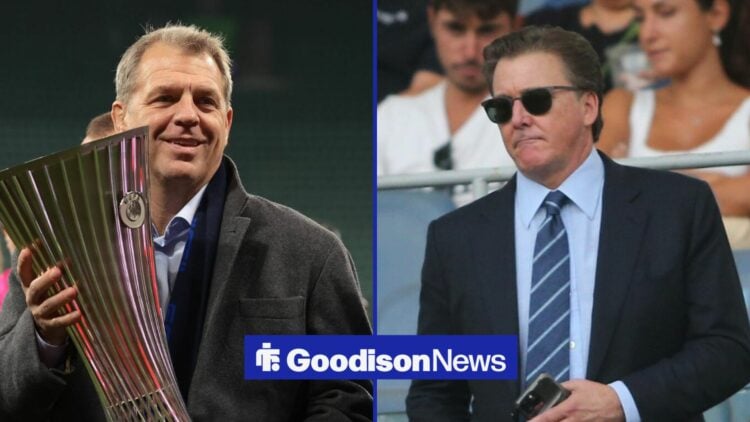 Everton owner Dan Friedkin and Chelsea owner Todd Boehly.