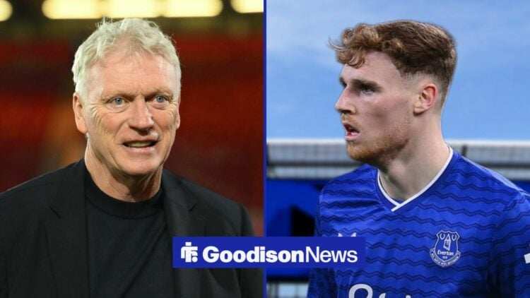 Everton boss David Moyes smiles during the Premier League match between Nottingham Forest and Everton, Jake O'Brien with Hill Dickinson Stadium beh...