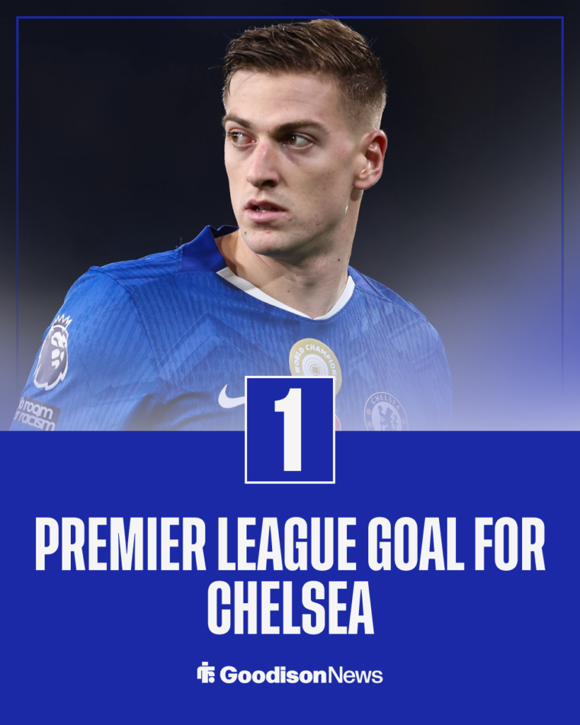 Everton Liam Delap Chelsea stats