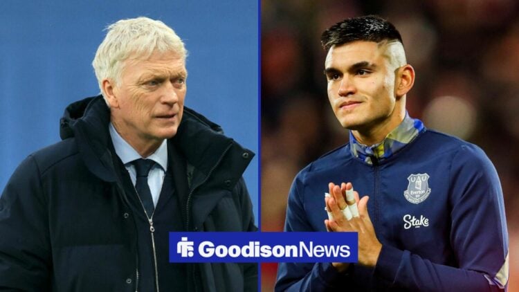 Everton manager David Moyes and Carlos Alcaraz side by side