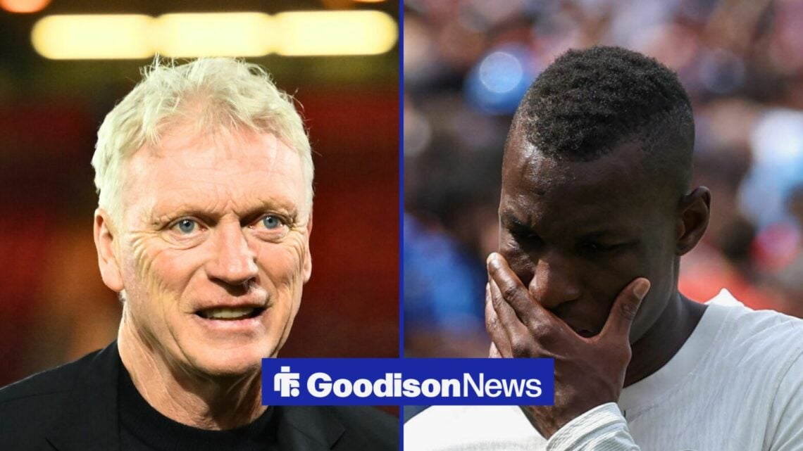 Split image of Everton manager David Moyes and Nicolas Jackson