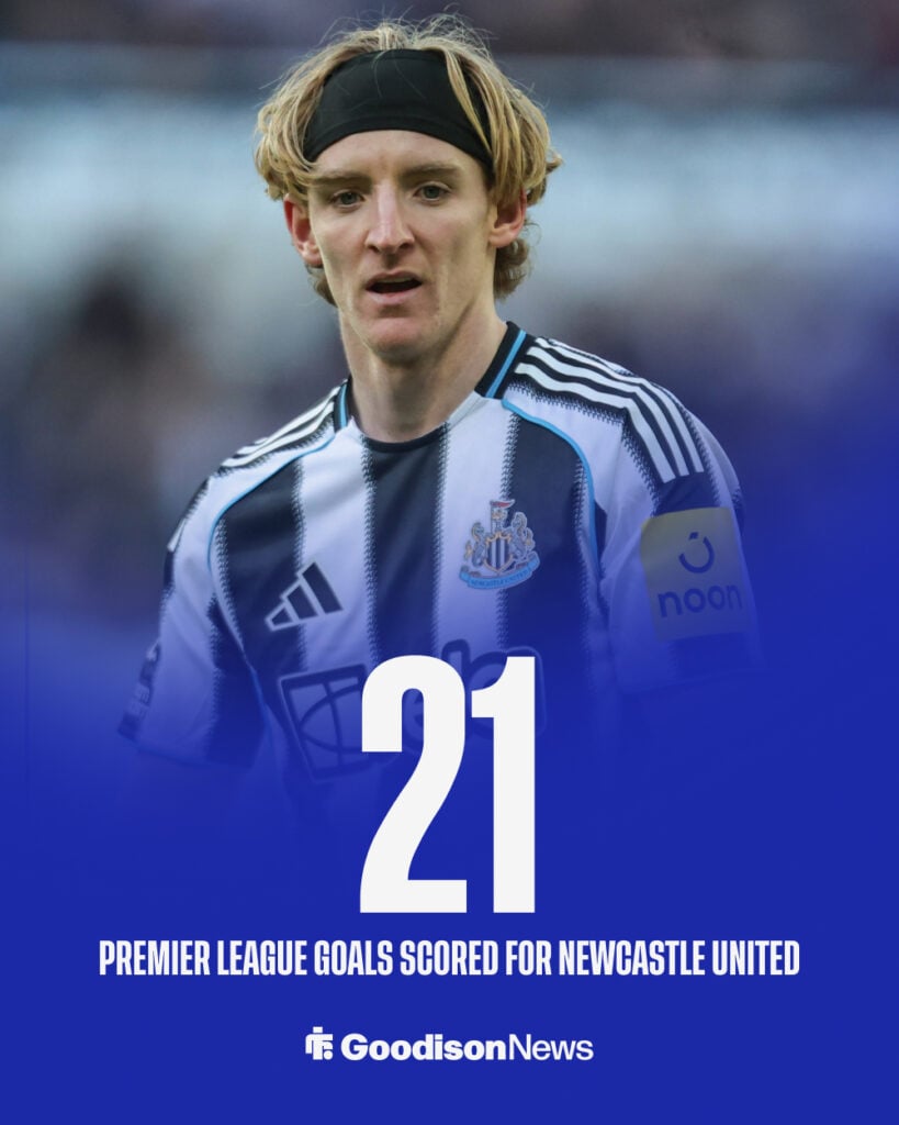 Anthony Gordon's all-time Premier League goals for Newcastle United