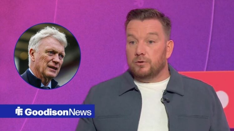 Former Tottenham midfielder Jamie O'Hara and Everton boss David Moyes.