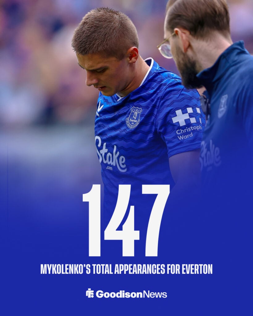 Vitalii Mykolenko's total Everton career appearances